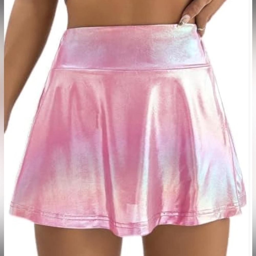 Shimmering Pink Skort Size M with shorts underneath!
